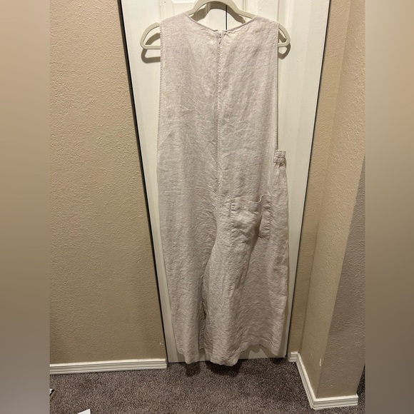 COS Linen 100% Wide Leg Jumpsuit Modern Scandinavian Minimalist Lagenlook, M/L - Picture 12 of 12